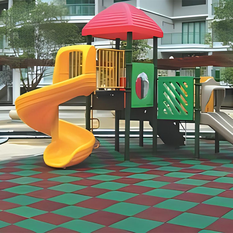 Rubber Outdoor Gym Floor Tile For Indoor Non Toxic Playground Rubber